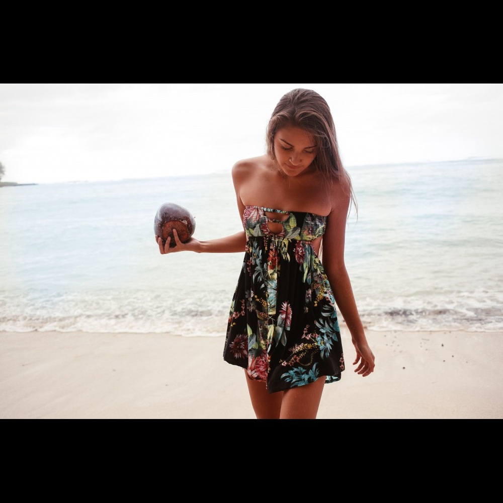 San Lorenzo mini tube dress vintage Hawaiian